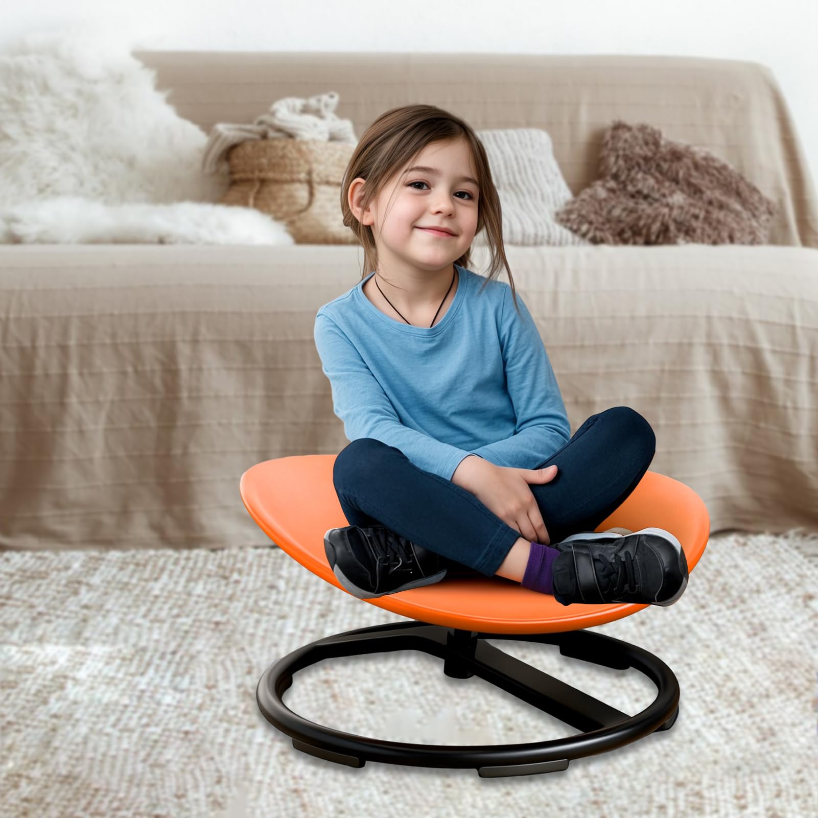 Autistic Kids Sensory Chair Cat Paw Swivel Chair For Kids - Spinning ...
