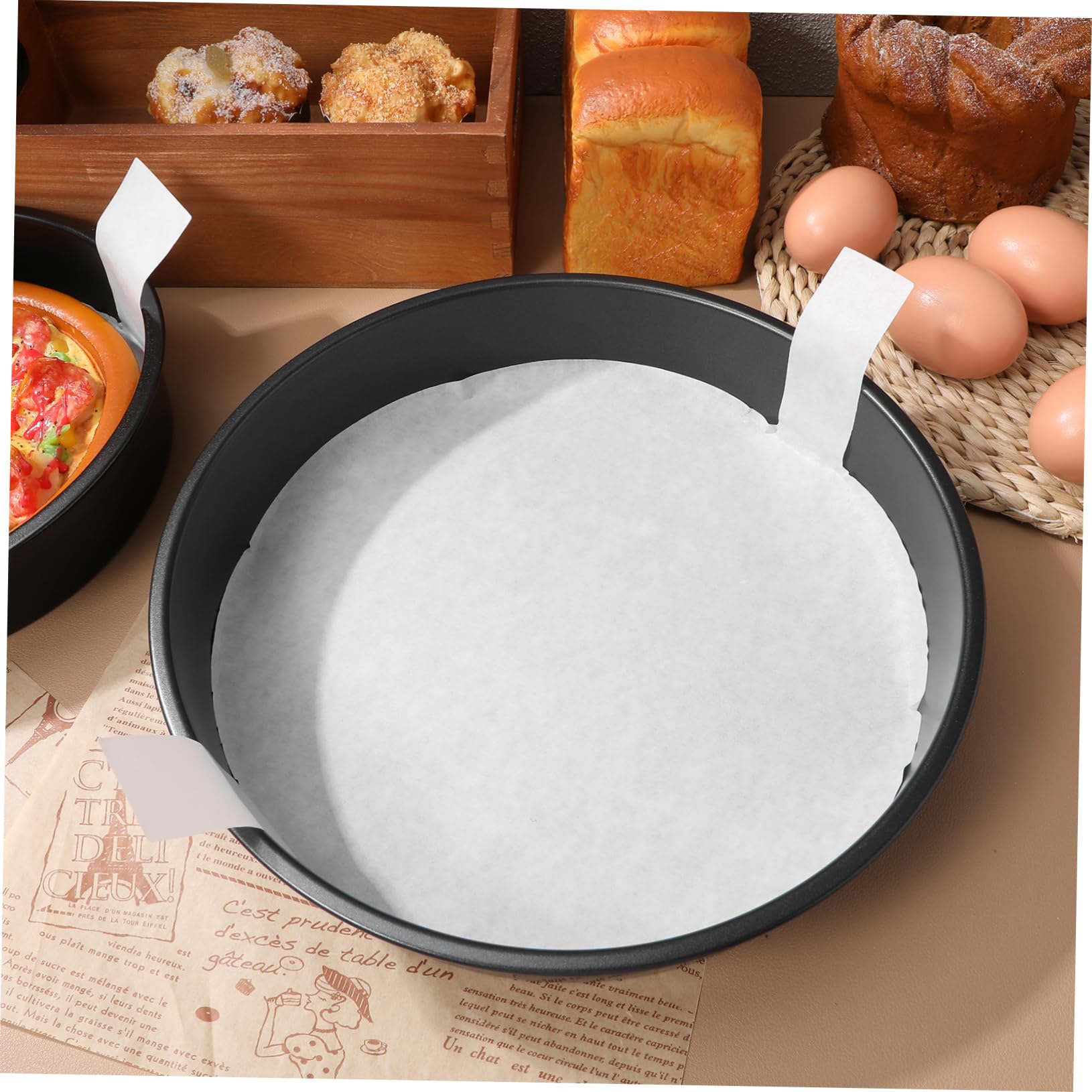 Alipis Teglie Rotonde Per Torte Da 6 8 10 Carta Da Forno Antiaderente Set Di Teglie Per Torte A Strati Teglie Da Forno