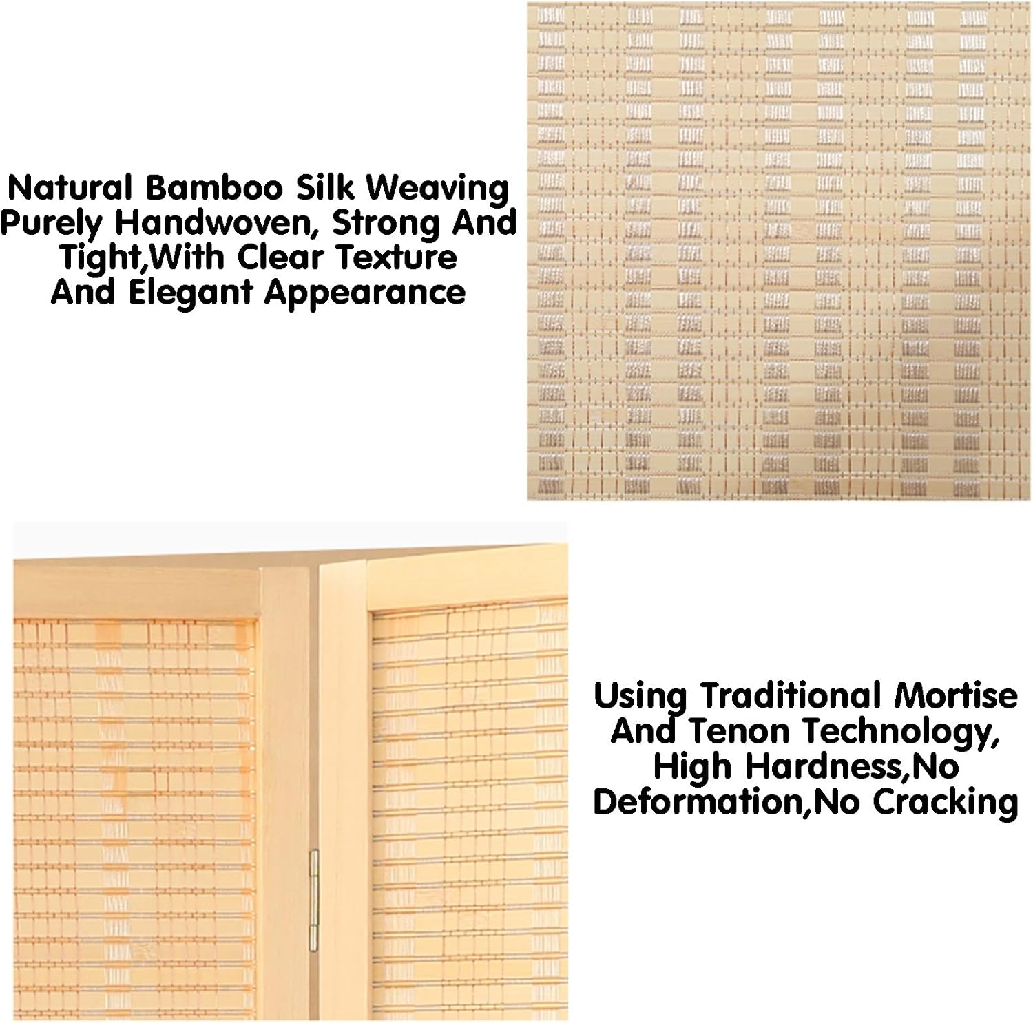 ポータブルルームディバイダー、折りたたみスクリーン、壁パーティション、木製グリッド手編み、寮スタジオオフィス用(80cm,6 pie