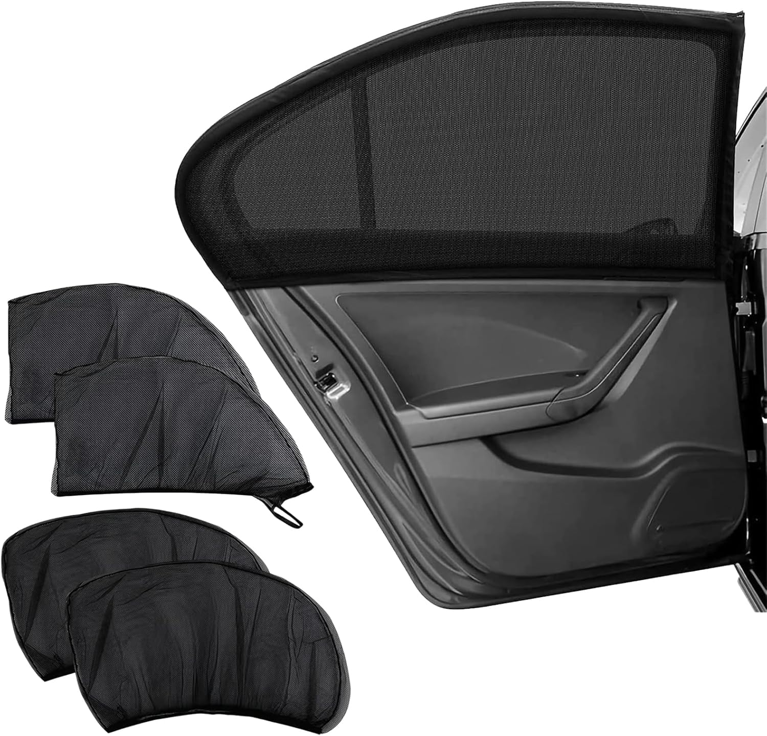 R-timer 4PCS Rear Car Window Sunshade for Peugeot 508 SW 508SW 2010-2015 2016 2017 2018, Breathable Mesh UV Protection Baby Privacy Shield Mosquito Net Interior Accessory