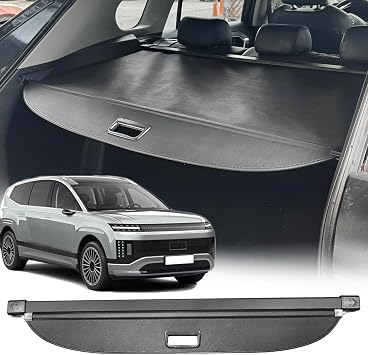 Cargo Cover for 2025 2026 Hyundai Ioniq 9 Accessories, Leather for Hyundai Ioniq 9 2026 Accessories 2025 Retractable Trunk Cover Shield Shade Privacy Screen Security Shielding Shade