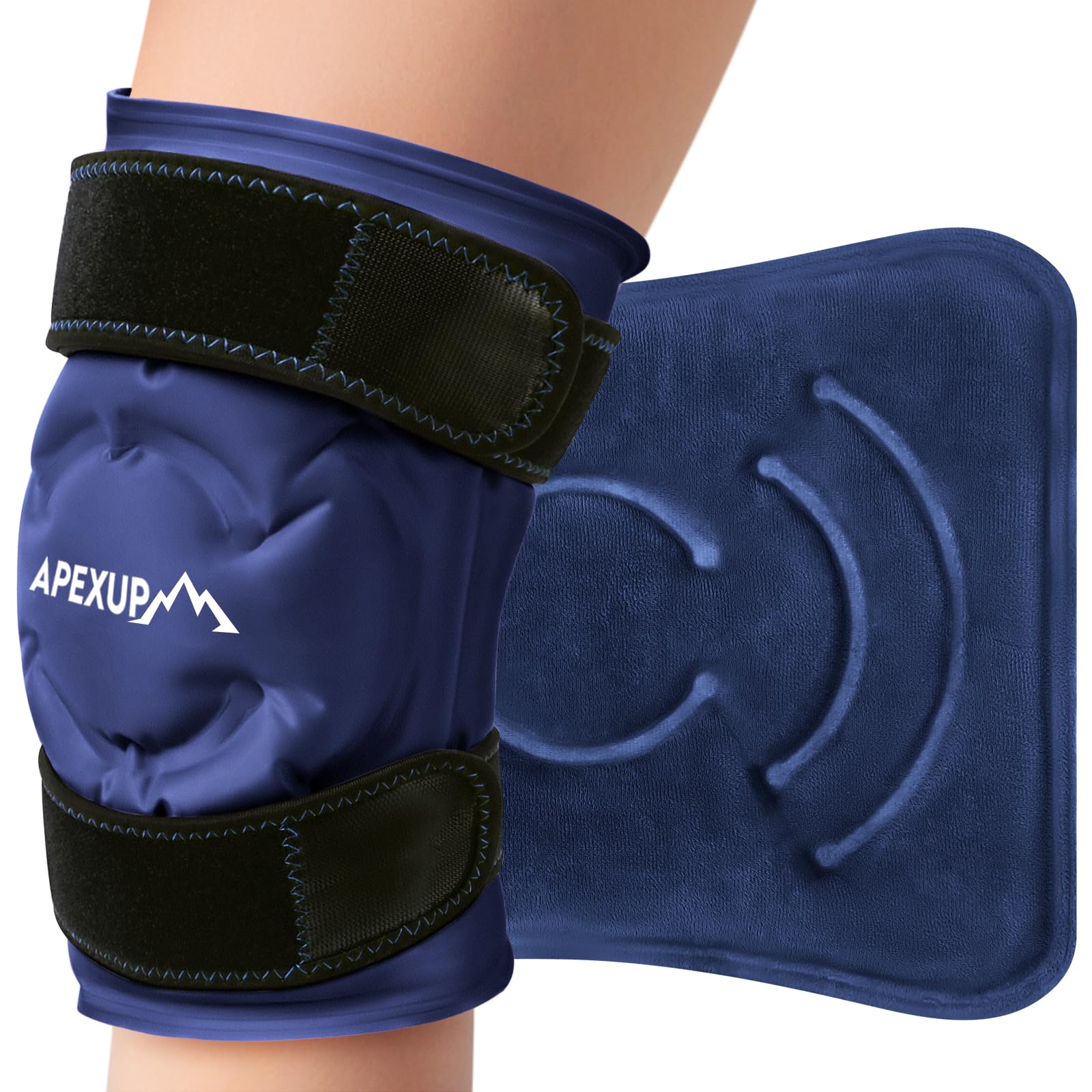 APEXUP Ice Pack for Knee Pain Relief, Large Reusable Wrap After Surgery, Flexible Gel Cold Pack for Injuries, Pain Relief for Back, Shoulder, Elbow,