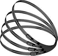 Vista 7 de BOTTEN 20 piezas de abrazaderas de manguera negras, 3/4" - 1-1/2" (21-38mm) 304 abrazaderas de manguera de acero inoxidable, kit de surtido