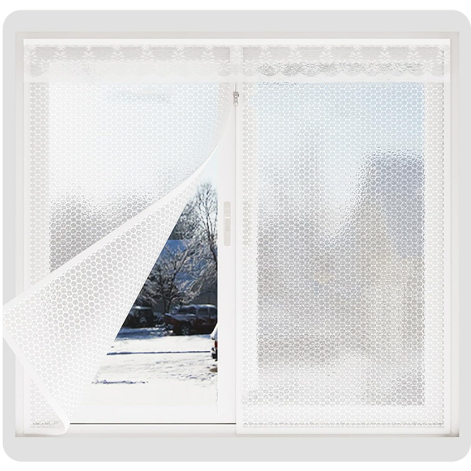 Fensterisolier-Vorhang – 96,5 X 157,7 Cm, 3-lagige Kunststoffblase, Wärmeisolierend, Für Fenster Bis 90 X 152 Cm