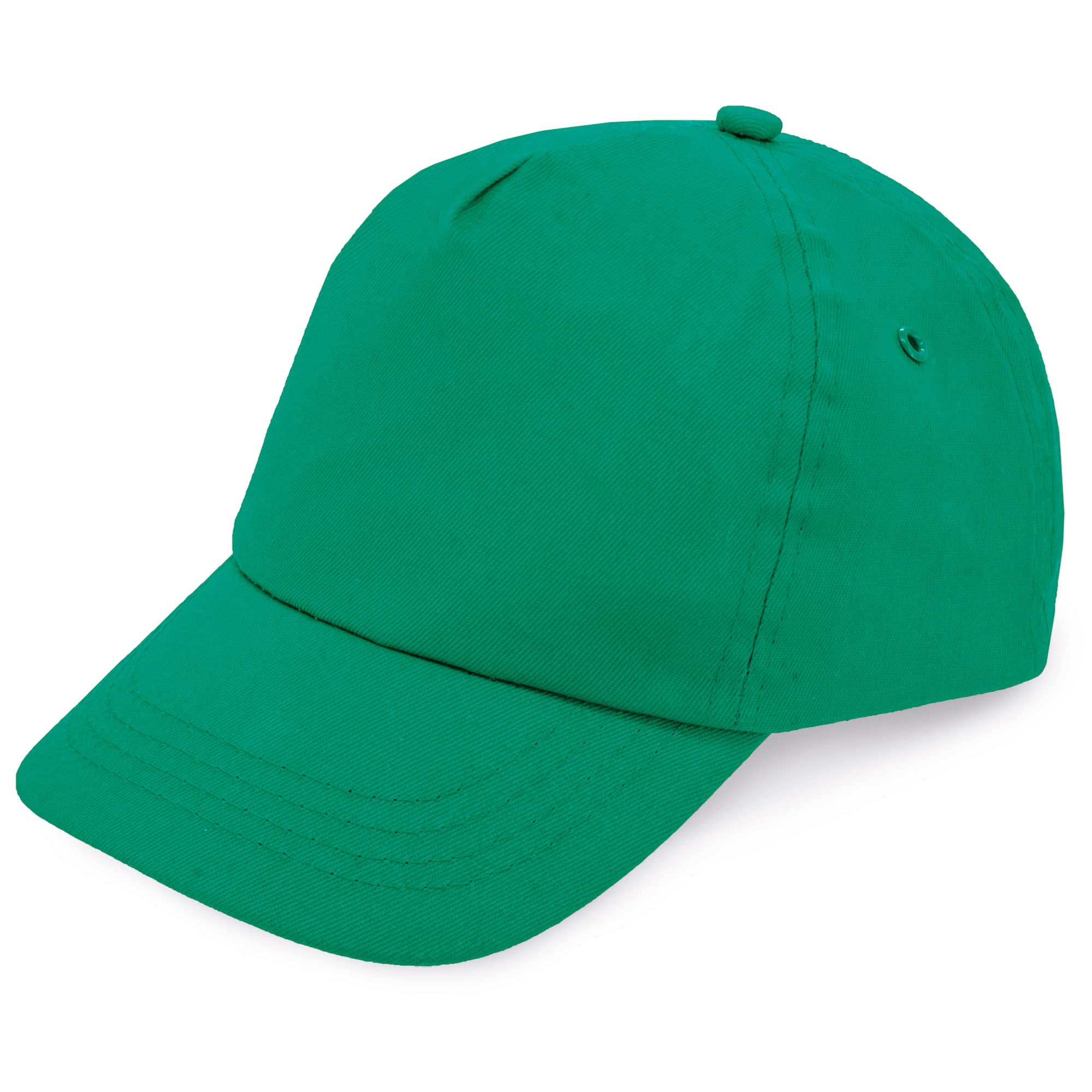 makio Gorra Beisbol para niño y niña, 5 Paneles de Vivos Colores. 100% algodón, con Orificios de ventilación y Cierre Ajustable. Gorra Infantil, niñas y niños Entre 4 y 13 años