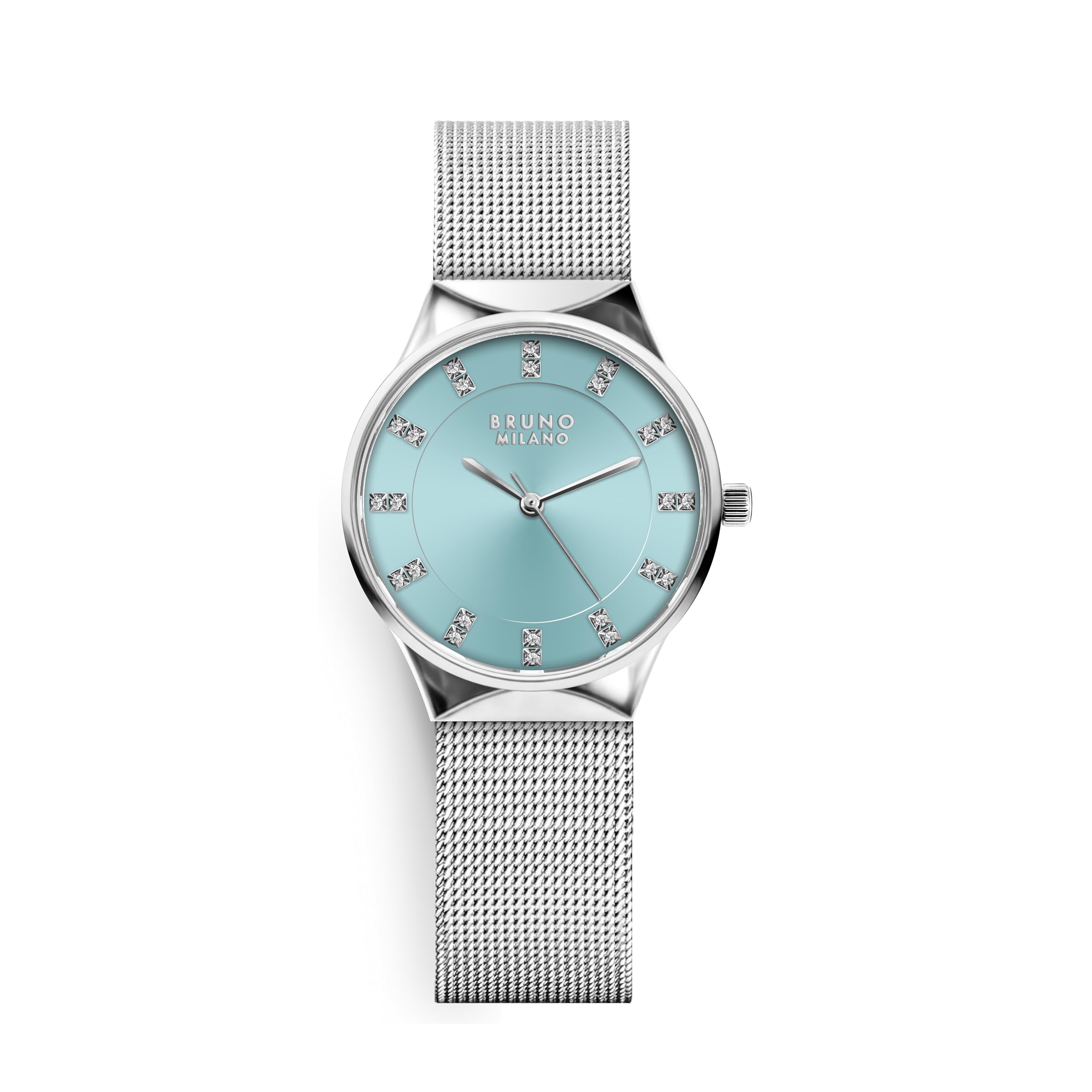 BRUNO MILANO Stainless Steel Stylish Analog Watches Blue Dial Silver Hands Shiny Silver Band For Women And Girls (Turquoise) (B0CT2M5GT7) Amazon Price History, Amazon Price Tracker