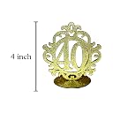 WP WANNA PARTY 40th Birthday Decorations for Men and Women,Gold Glitter 40th Birthday Centerpieces for Table Decorations,Number 40 Table Topper Decor gallery image