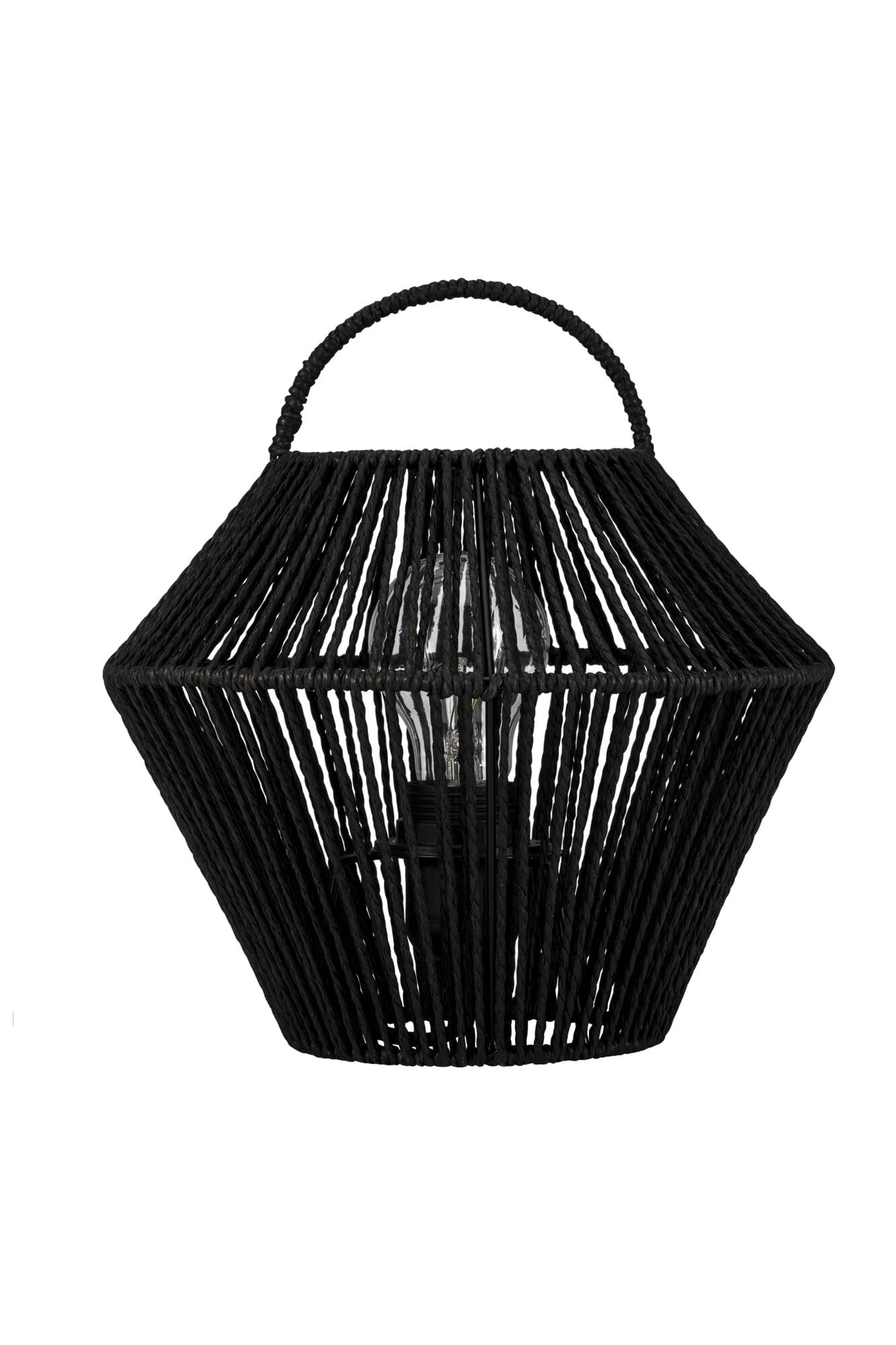 Paulmann Pauleen 48301 Table luminaire Boho Shine E27 max. 20W Black Metal, Rattan Bedside luminaire