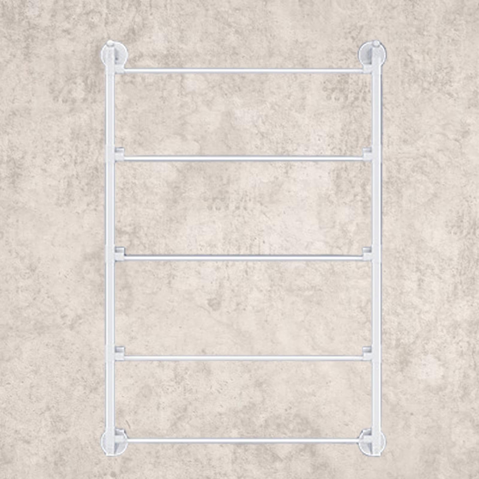 Kleiderständer, Gürtel/Hosenhalter, Wandregal, Metallstange, 5 Ebenen, Krawattenhalter, Schalhalter für Bastelzimmer, Weiß