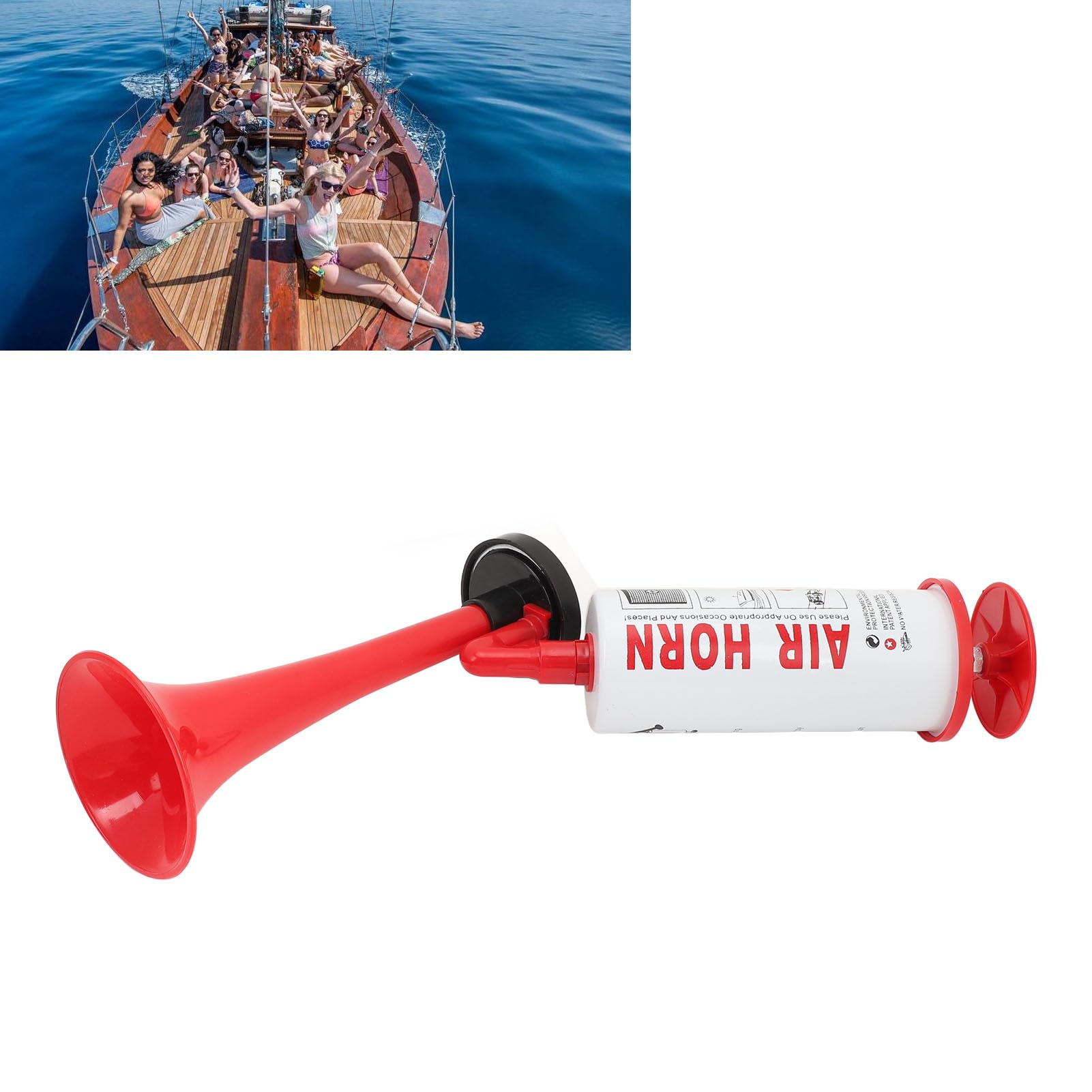BANHAO Clacson Ad Aria Portatile - 2 Pezzi In Alluminio Per Barche, Auto E Emergenze