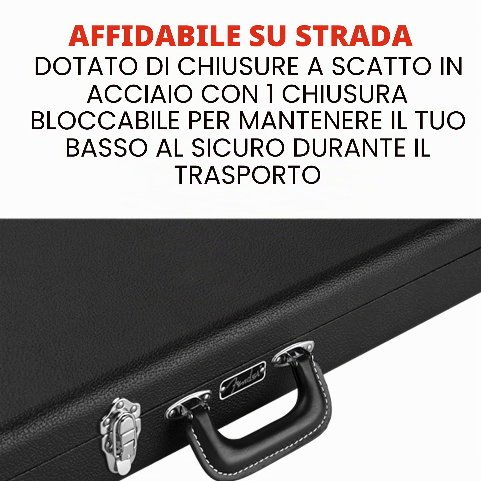 Fender Classic Series - Custodia per Precision Bass e Jazz Bass, Colore Nero