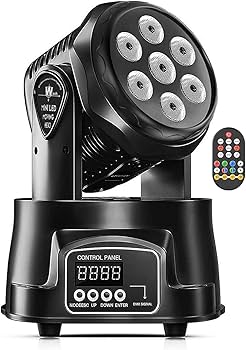 MINI WASH7 LEDムービングライト 2台セット Yiflamefly 2Pcs/Set 105W Beam Moving Head Lights 7x15W RGBW LED