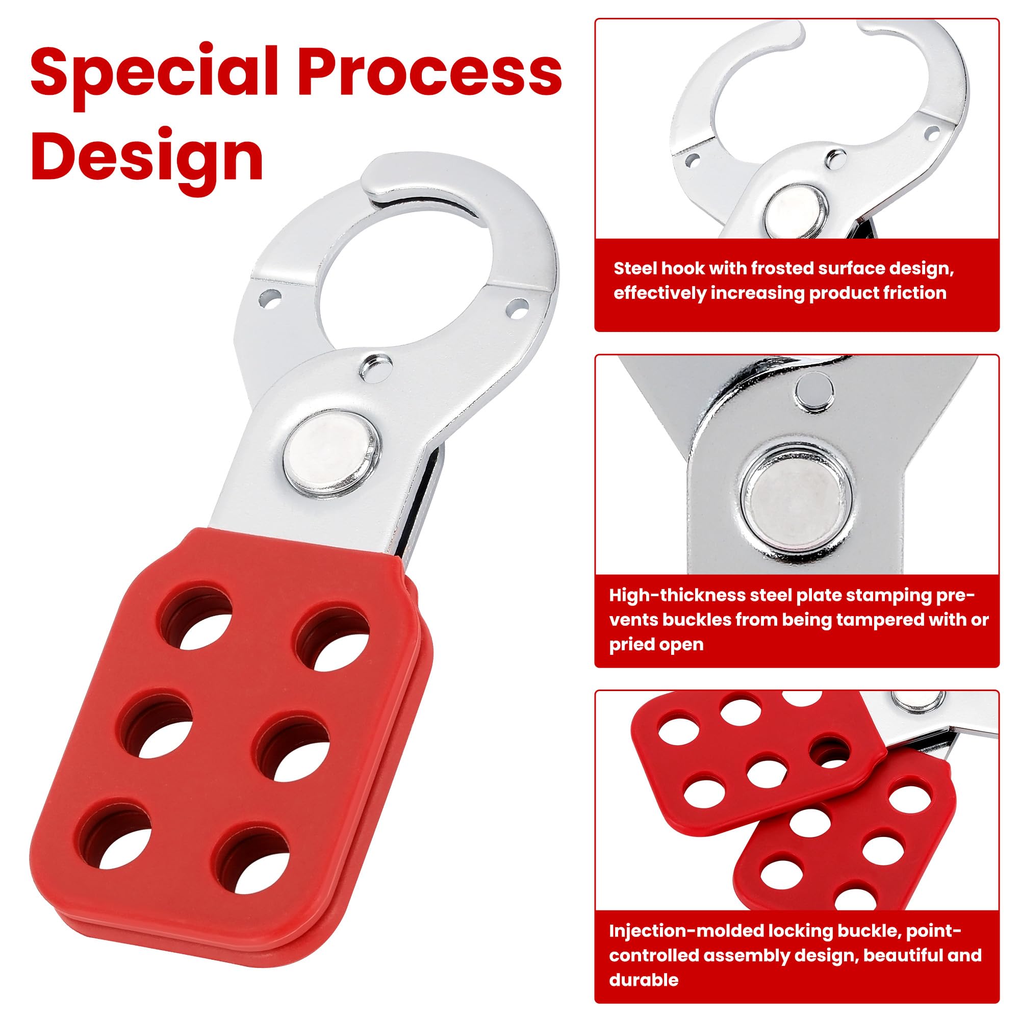 Lock Out Tag Out Hasps - 12 Pack for Industrial Safety -4