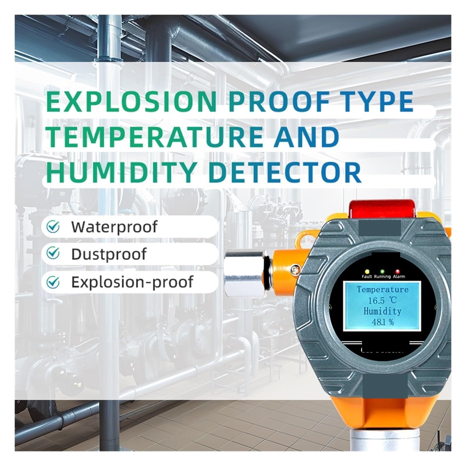 Monitor de co2, Detector De Gas S500-WS Sensor Térmico Fijo Analizadores Temperatura Y Humedad Transmisor para El Trabajo Hogar para el hogar