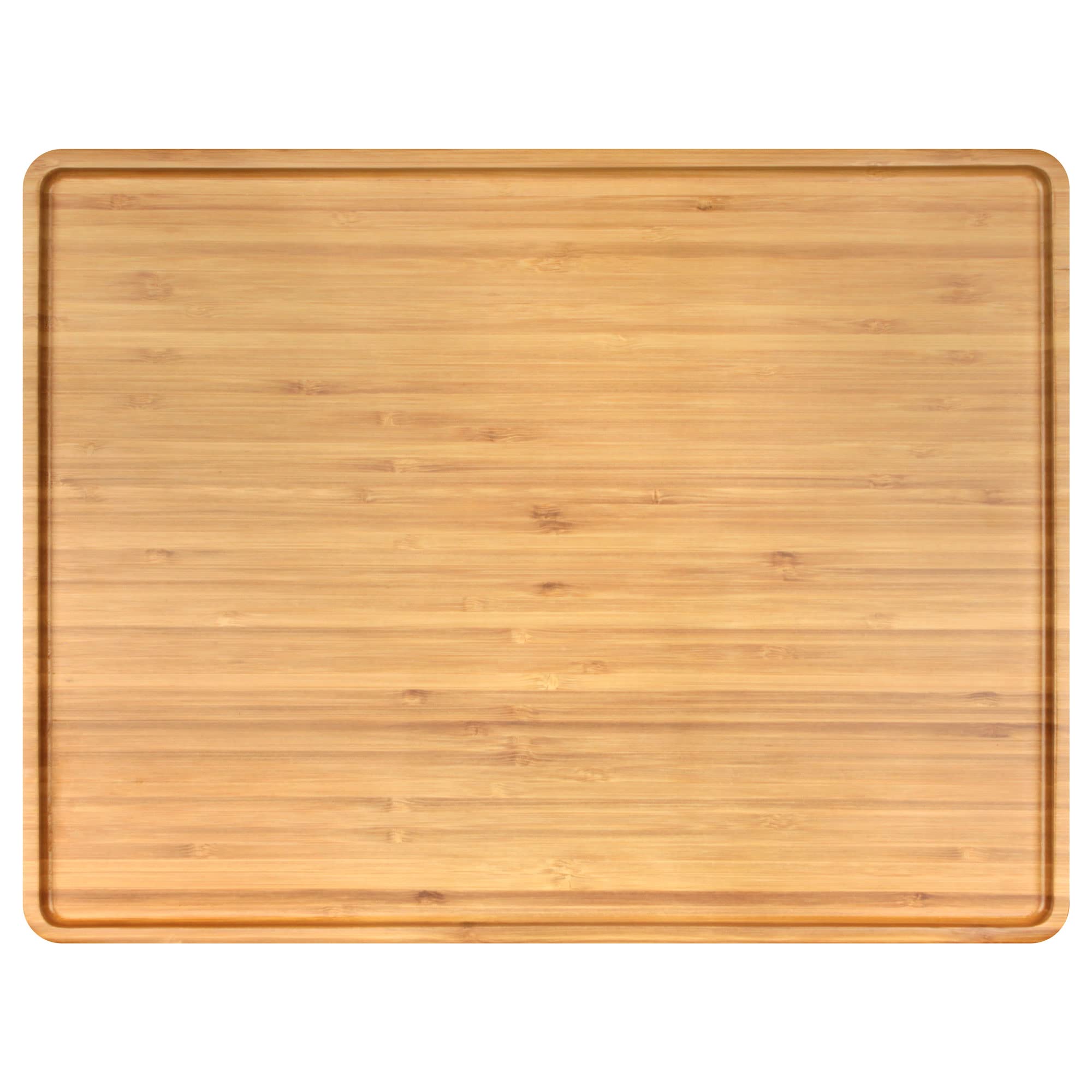 Plateau de service en bambou bio - 43,2 x 33 x 1,9 cm - Bords arrondis - 1 pièce