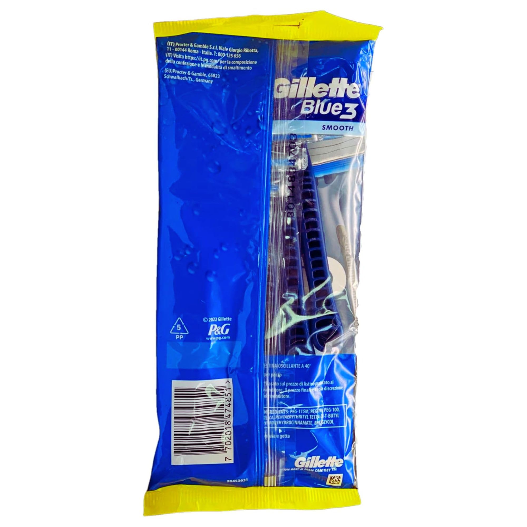 Rasoio Blue3 Smooth, Usa e Getta, Fino a 60 Rasature. Confezione da 6 Pezzi (3 Unità)