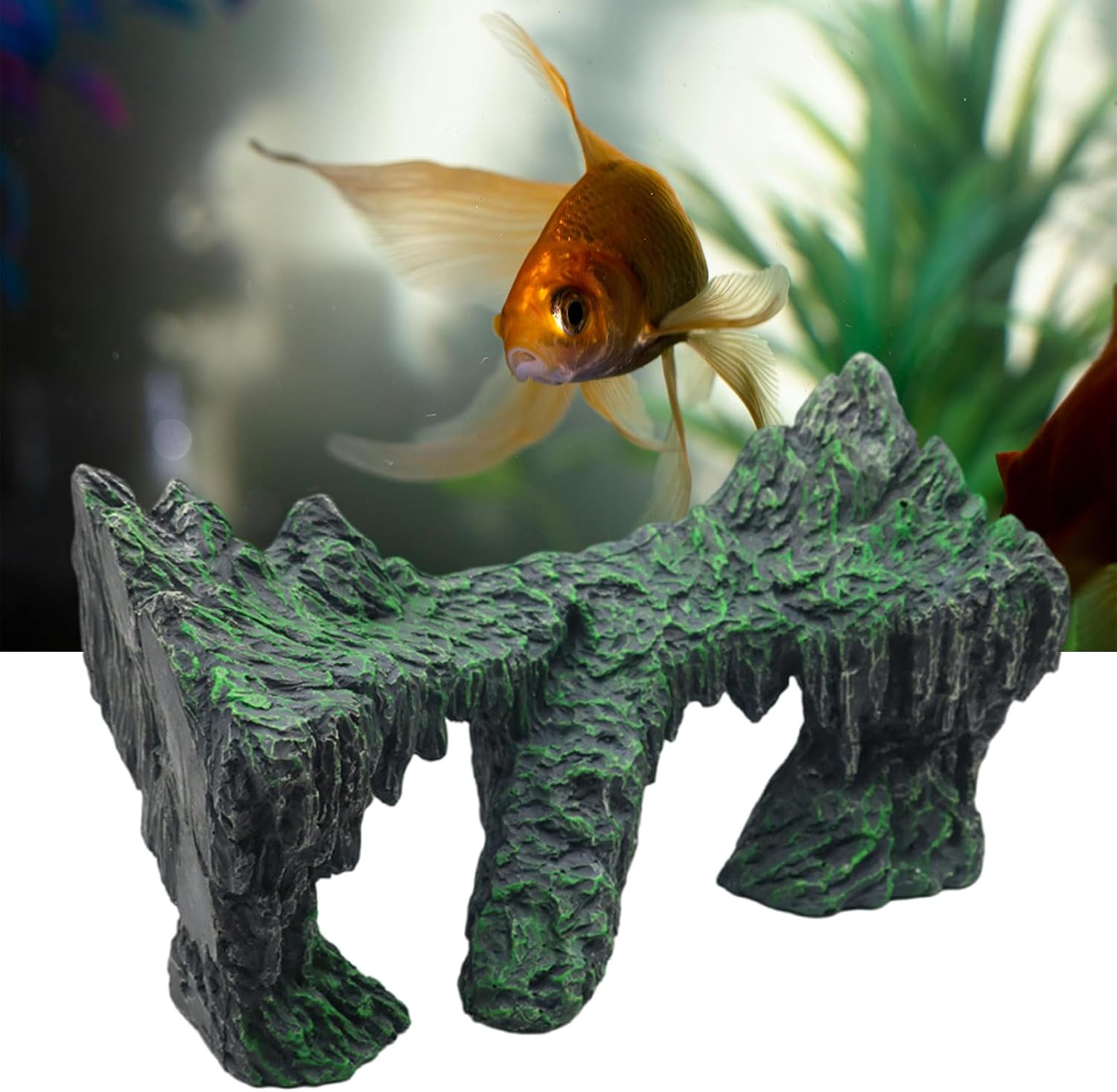 Aquariums Landscaping Rockhills Resin Rockery Fishtanks Underwater Decors Rock Figurine for Garden Potted Plant Aquariums Decors