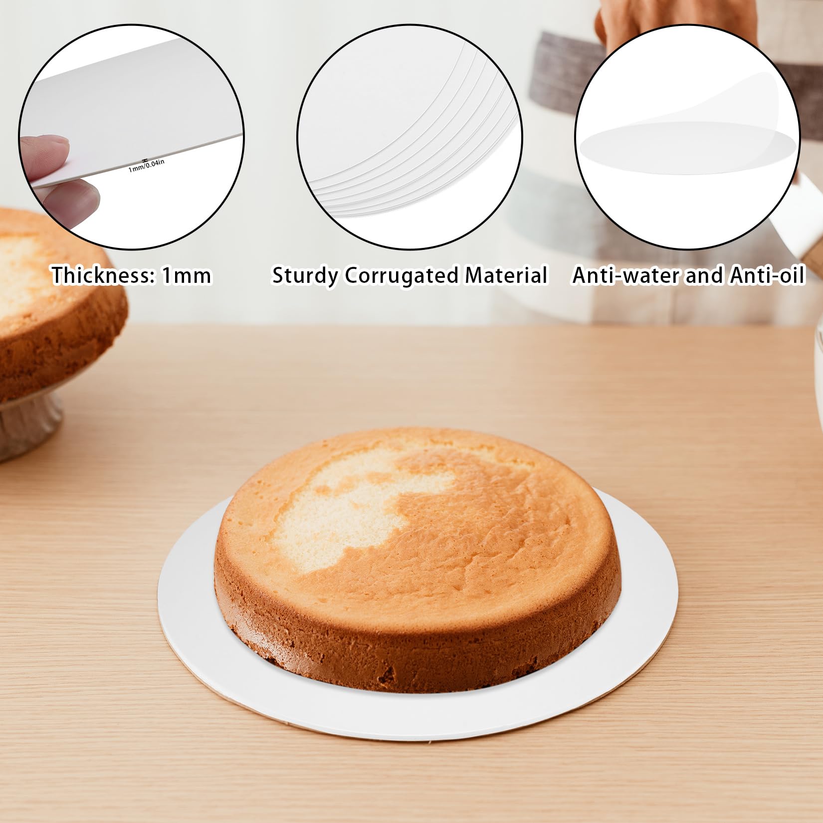 Lot De 10 Plateaux à Gâteau Ronds LDXDRU - 25 Cm, Réutilisables, Pour Pâtissiers Débutants Ou Pros - 5