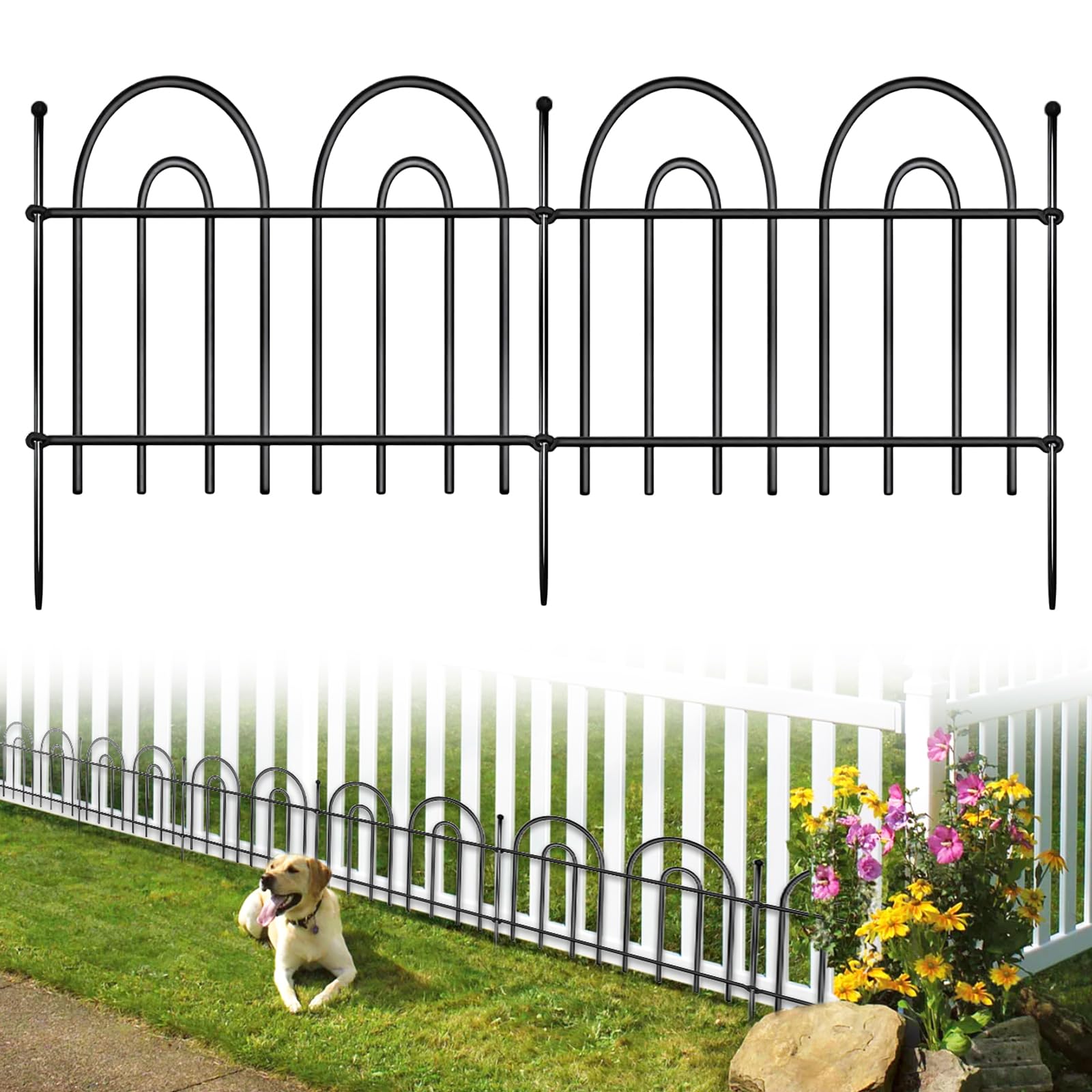 Snapklik.com : Iriisy Animal Barrier Fence Arch Design No Dig, Curved