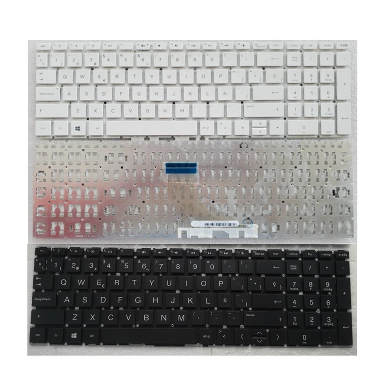 Clavier HP Pavilion 15-CX 15-DA blanc de rechange pour touches bloquées
