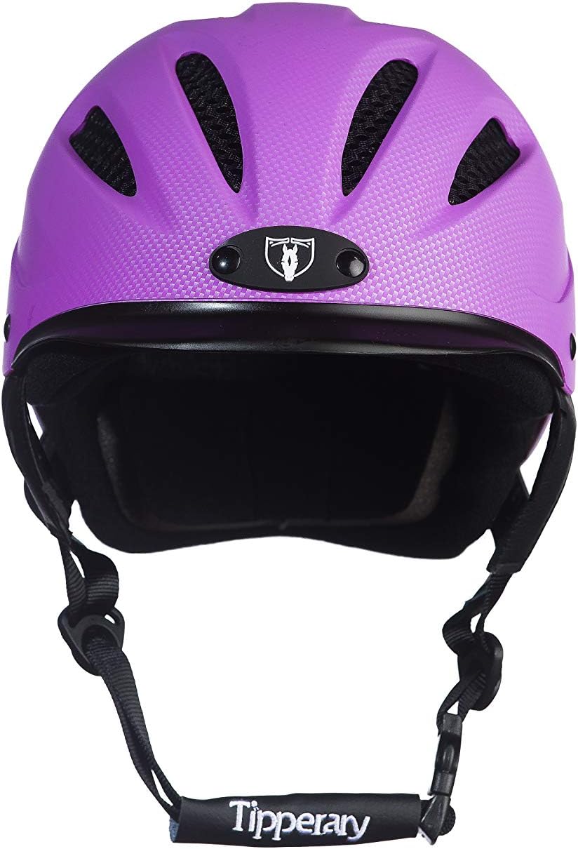 Tipperary Equestrian Horse Riding Helmet - Sportage - Lightweight Cooling Horseback Riding Apparel - Safety Helmet with Superior Ventilation and Air Flow - Purple - L