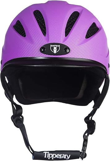 Tipperary Equestrian Horse Riding Helmet - Sportage - Lightweight Cooling Horseback Riding Apparel - Safety Helmet with Superior Ventilation and Air Flow - Purple - L