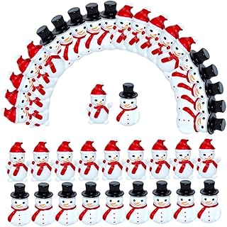 CORHAD 40 Pçs Mini Boneco De Neve Decoração Mini Estatueta Estátua De Boneco De Neve Adorável Minúsculo Boneco De Neve Suprimentos De Artesanato De Natal Jardim Boneco De Neve Encantos