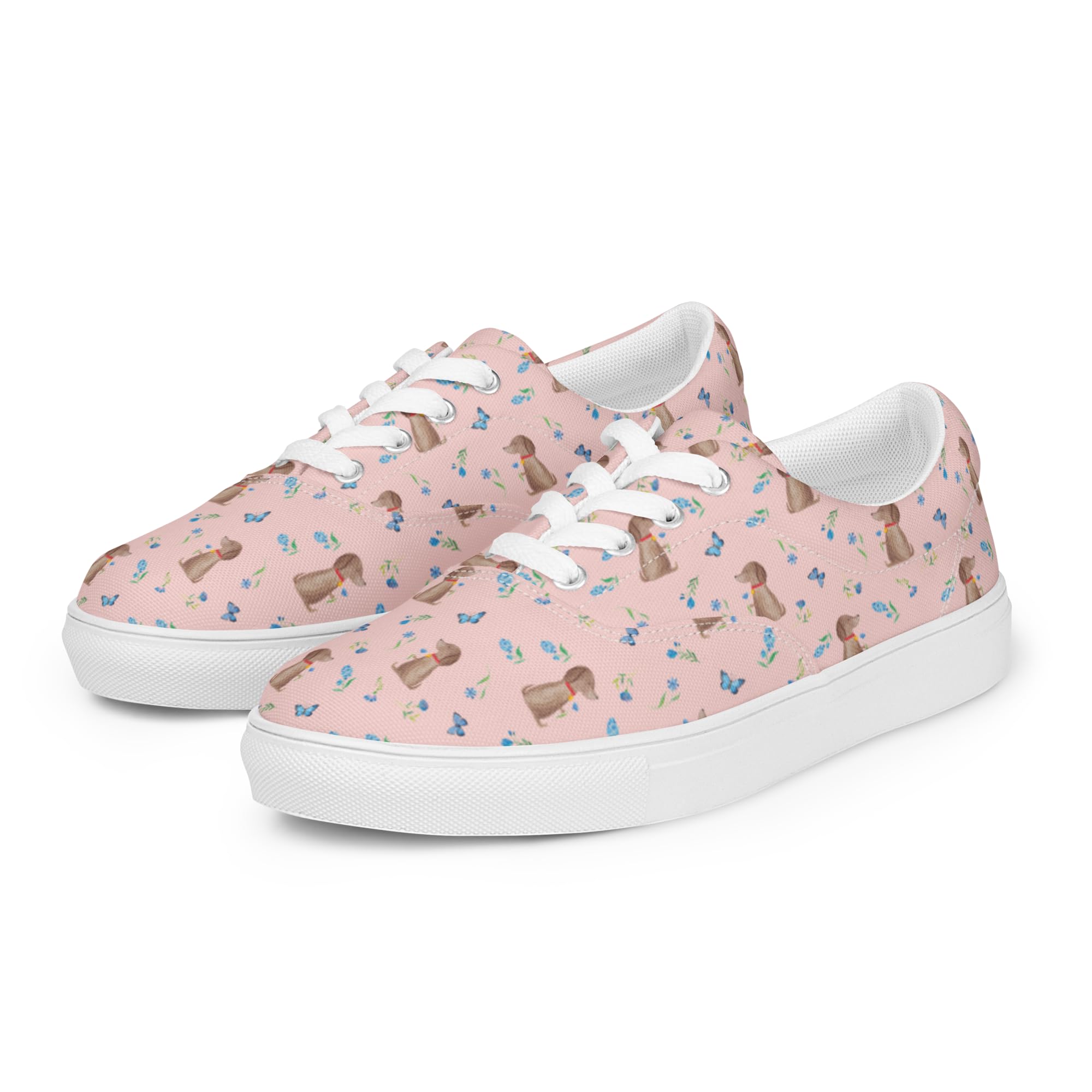 Mr. & Mrs. Panda Damen Stoffschuhe Hund Blume