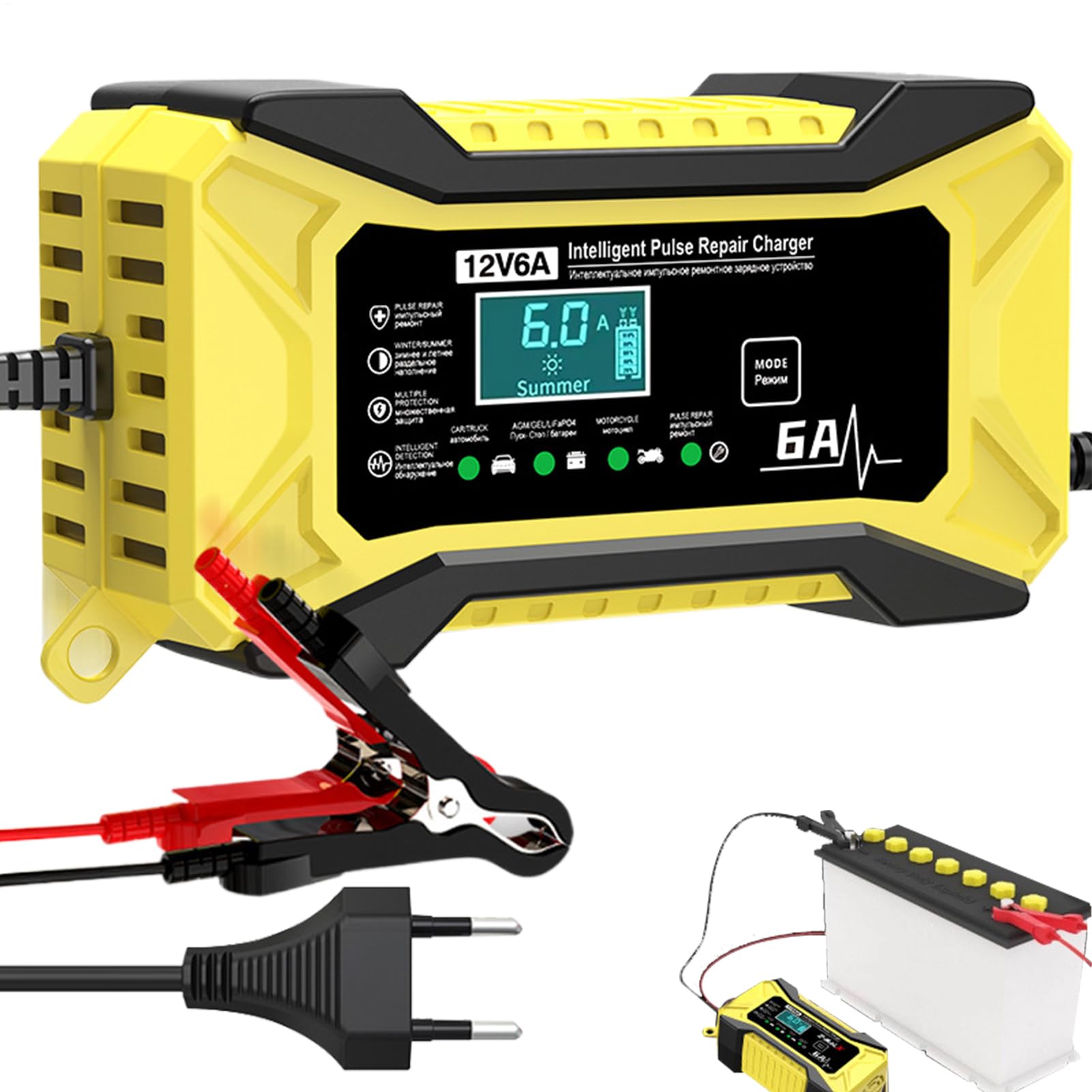 Portable Battery Jump Starter for Car | Portable Smart 12v Battery Charger,Automotive Electronics Accessories for Outdoor Cart Lawn Marine Industrial Road Scooter