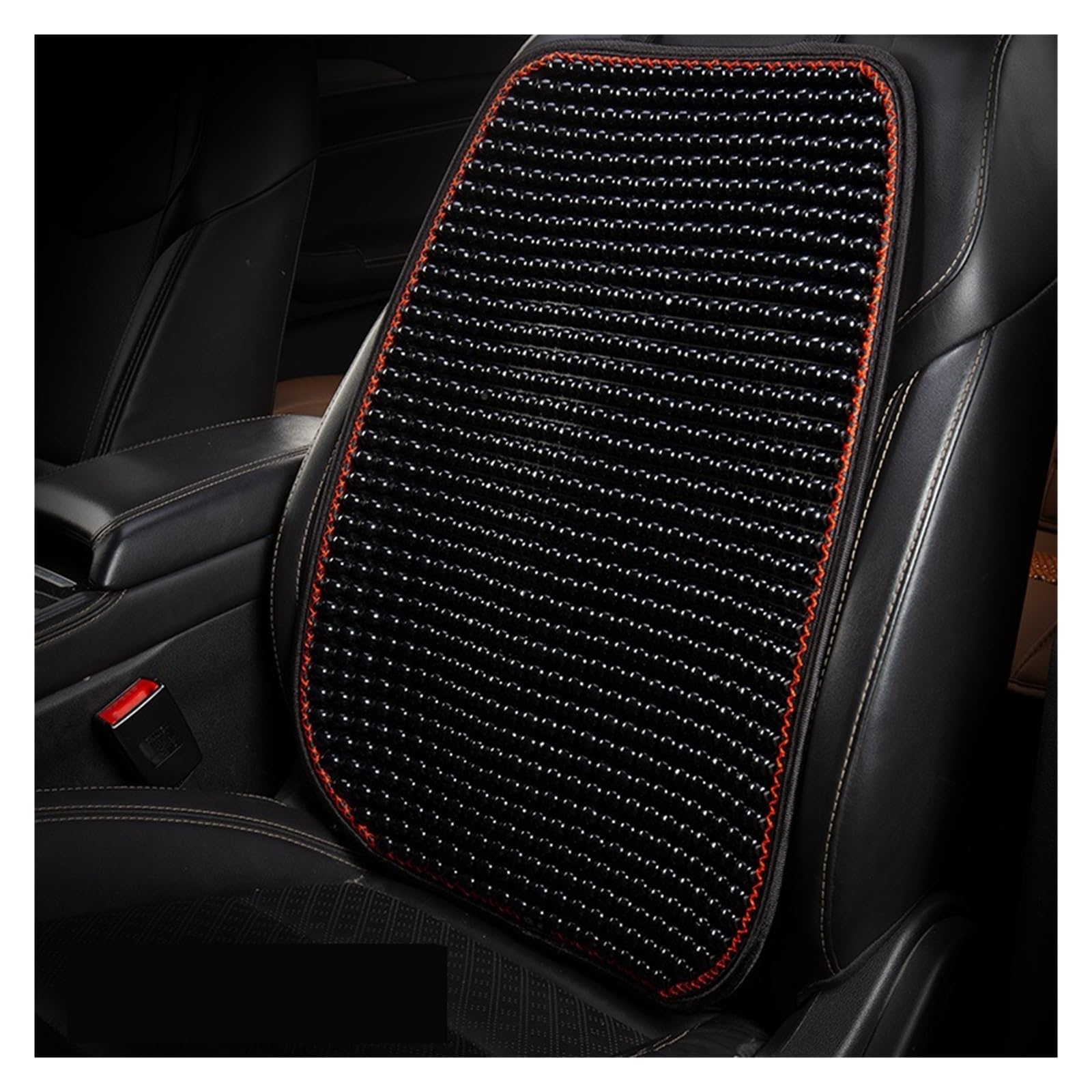 EDXNCVVM Car Chair Cushion Summer Cool Cushion Single Piece Of Wood Beads Summer Breathable Cushion Ventilation Cold Four Seasons Availabl(Dark green)