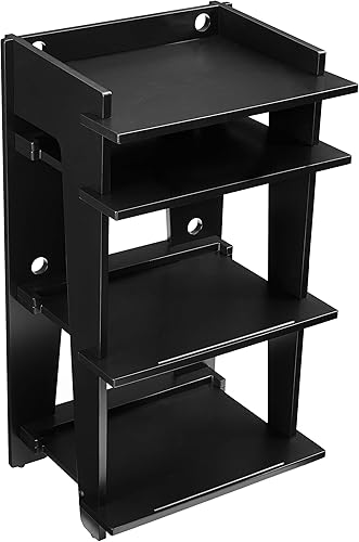 Miniatura 5 de Crosley Furniture Soho - Soporte para tocadiscos, consola multimedia con almacenamiento de vinilo, organizador moderno para el hogar, color negro