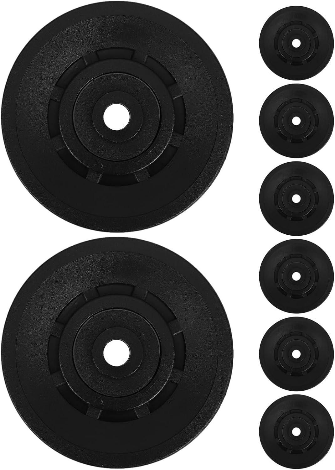 8pcs 90mm/3.5" Cable Pulley Wheel for Gym Exercise Equipment Support Roller Black Replacement Parts for Home Workout Use