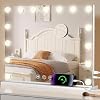 Hollywood Vanity Mirror with Lights: 58x46cm Makeup Mirror with 15 Dimmable Led Bulbs,3 Lighting Modes, Touch Screen Control, Tabletop and Wall Mounted for Bedroom