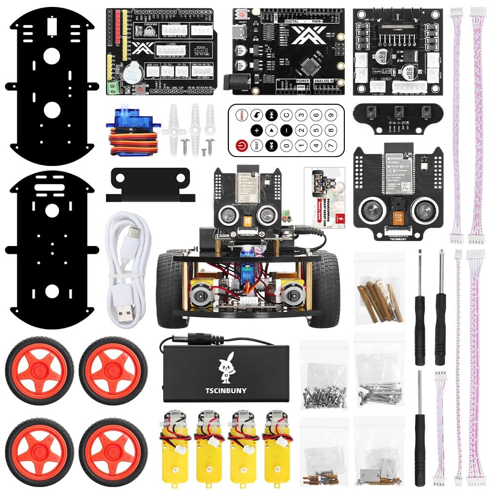 VIDOO Smart Robot Zestawy Startowe dla Arduino Programowalny Projekt ESP32 Kamera Profesjonalny Diy Elektroniczny Edukacyjny Robotyczny