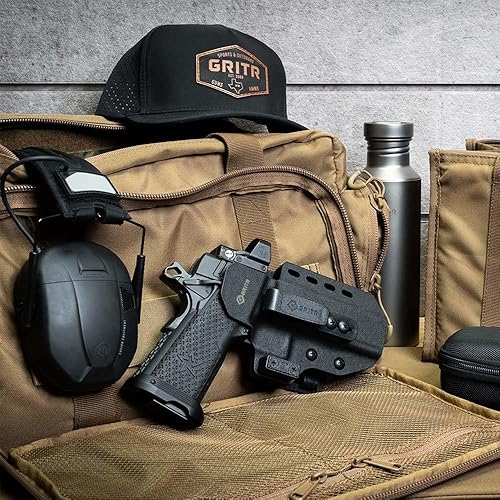Miniatura 49 de GRITR Omni IWB/OWB Kydex - Funda modular para Sig, Glock, Springfield, Walther, S&W, Canik y más, accesorio ambidiestro para pistola EDC con corte