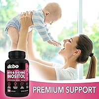 Vista 5 de Myo-Inositol & D-Chiro Inositol Supplement Capsules - 40:1 Ratio Inositol Supplement for Women 2050mg with Vitamin B8 Pills - Natural Supplements
