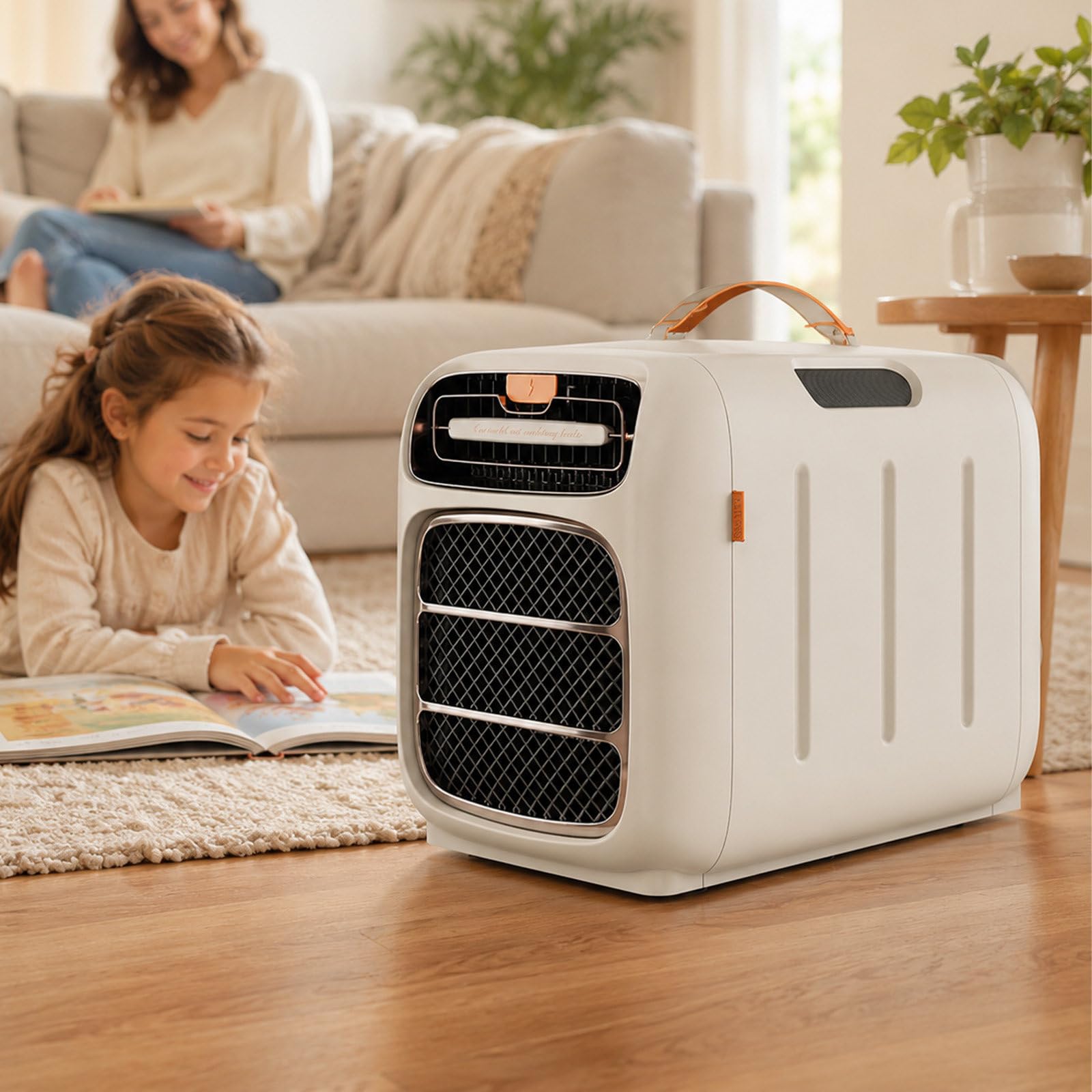 QJJML Portable Air Conditioner Portable Air Conditioning Unit, 45dB Low Noise Camping Air Conditioner with Sleep Mode & 12H Timer, Campervan Air Conditioner for Tent Camping Motorhome Bedroom