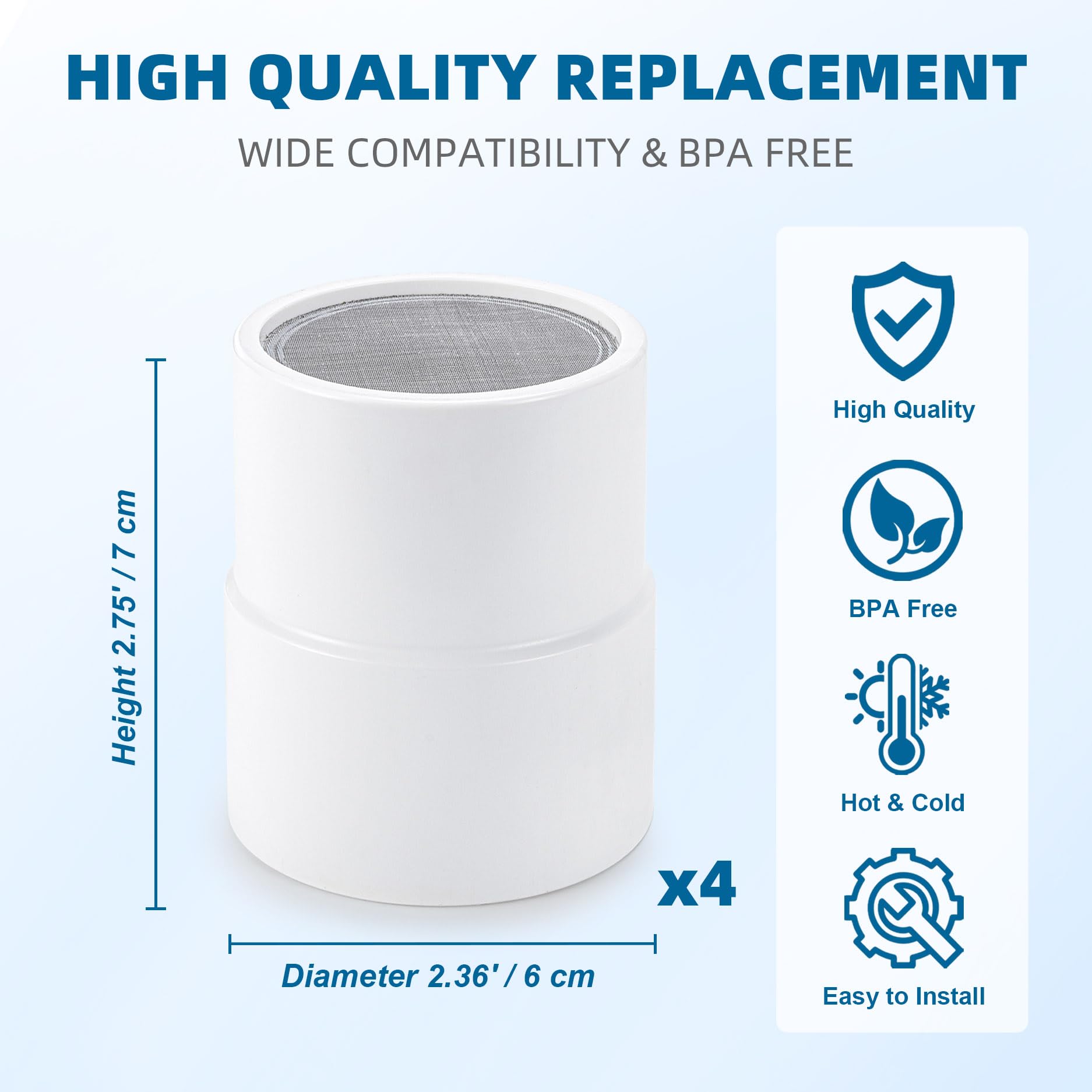 JOLIE Shower Filter Replacement - 4 Pack -5 JOLIE Shower Filter Replacement - 4 Pack -5
