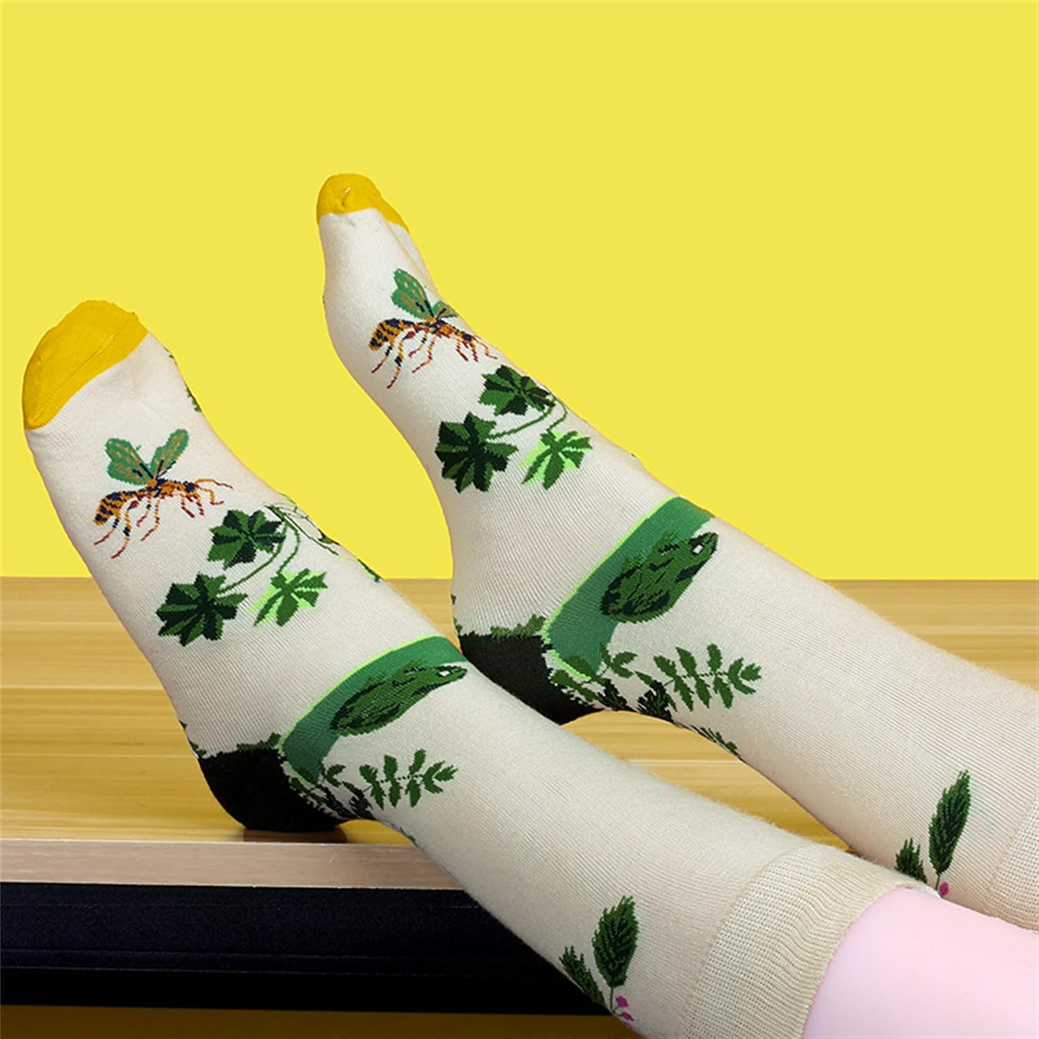 YYaaloa Womens Novelty Casual Crew Socks Colorful Dress Fancy Flower Cotton Ankle Dress Socks Size 6-9 (Flower A-5Pairs)