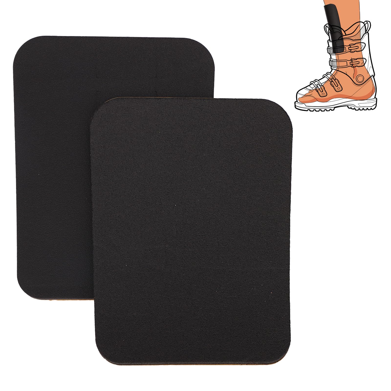 Penitue 2pcs Protège Tibias de Ski, Protège-Tibias de Snowboard en Mousse Épaisse pour Chaussures Protection Anti-Chocs