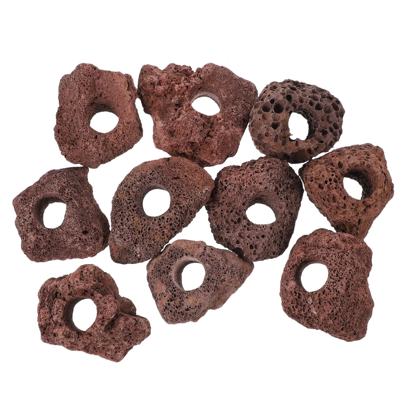 Didiseaon 10pièces Abri pour Poissons Roche Naturelle Décoration Aquarium Forme De Grotte Habitat pour Poissons Eau Douce Et Eau De Mer