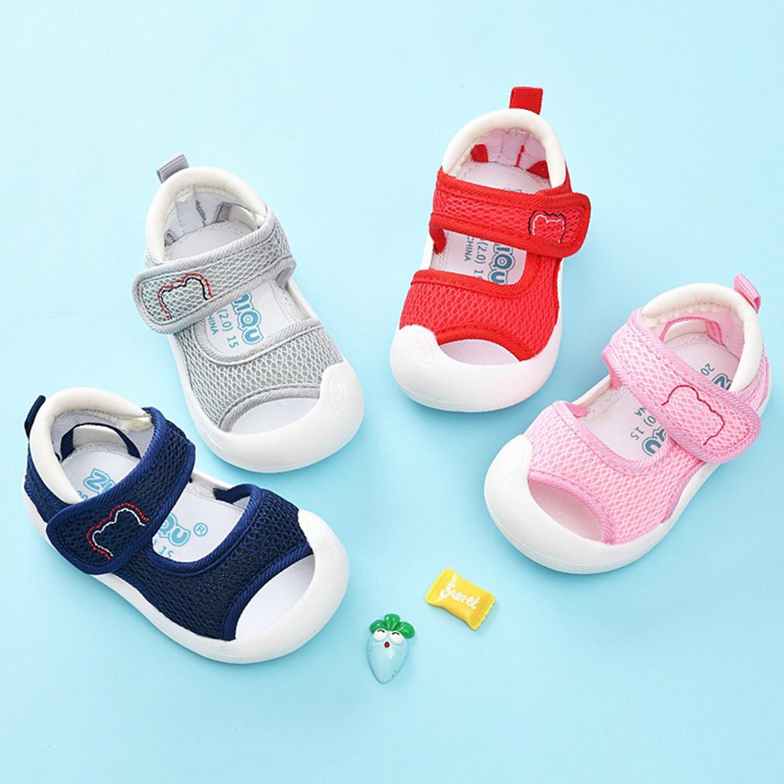Scarpe Passeggio Bambini Sneakers Comfortevoli Ragazzi Ragazze Neonato Passi Antiscivolo Morbide Leggere
