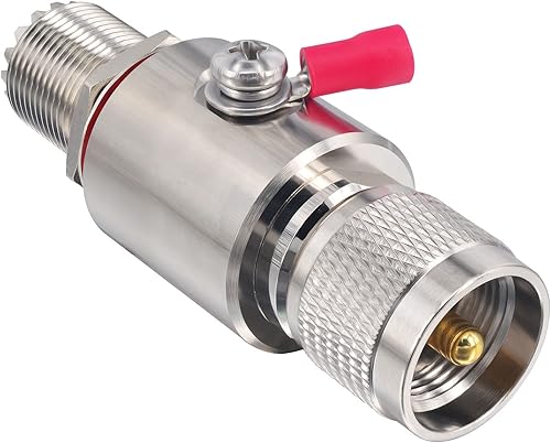 Pararrayos coaxial UHF PL259 Supresor de protección contra sobretensiones de rayos PL259 UHF macho a SO239 UHF hembra Cable coaxial protector de
