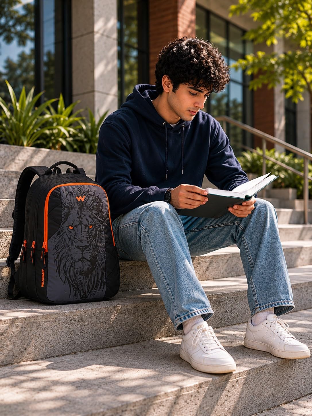 Wildcraft Animal Kingdom-Lion 3 Compartment Laptop Backpack 45L, Black1 — Amazon image 2