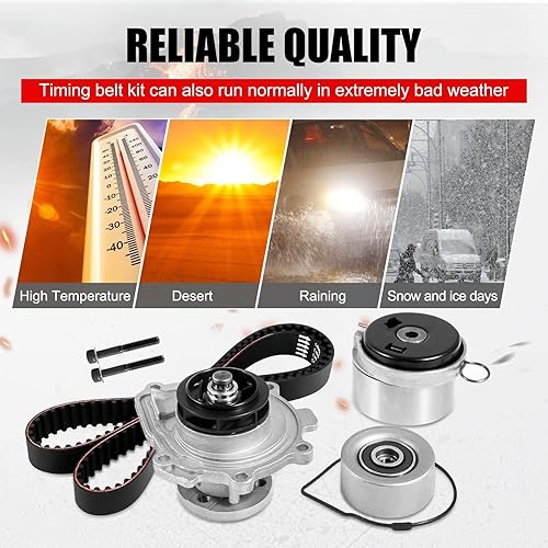 Miniatura 4 de Kit de correa de distribución con bomba de agua compatible con Chevrolet Sonic 2012-2013, Chevrolet Cruze 2012-2014, Aveo 2009-2011, Aveo5, Pontiac
