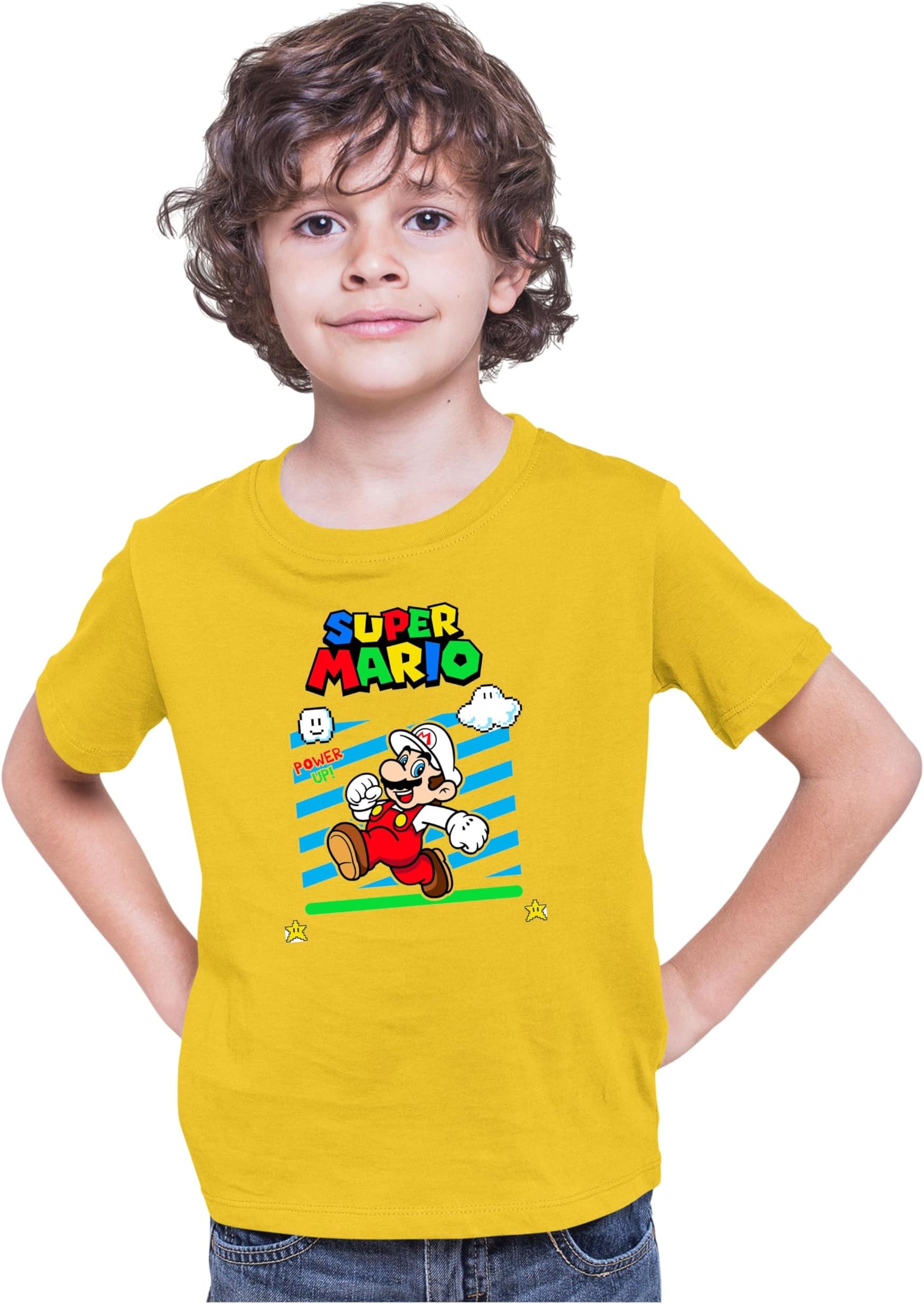 PrintabulousKids’ Gaming Power-Up Super Mario Printed Unisex T-Shirts D17