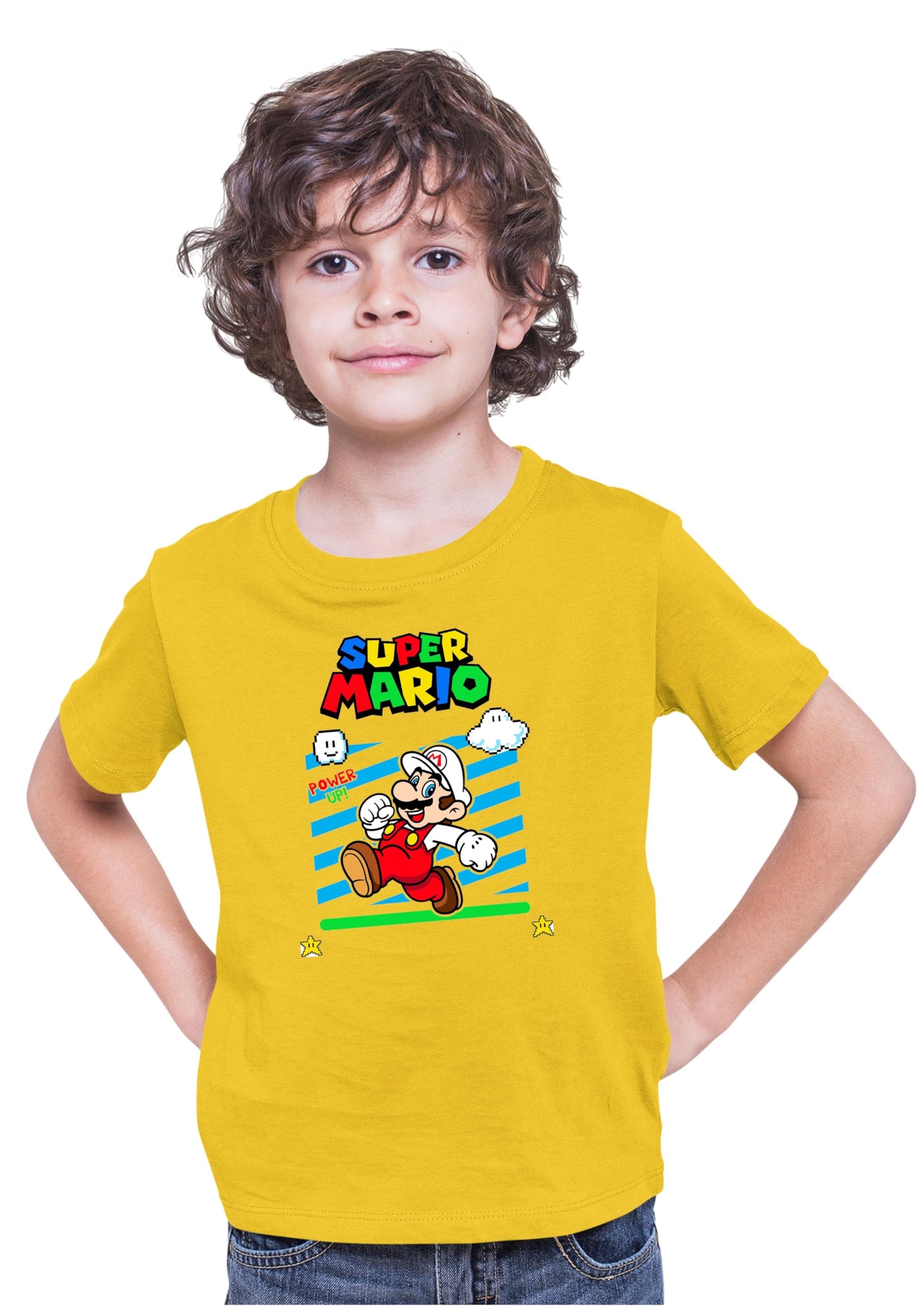 PrintabulousKids’ Gaming Power-Up Super Mario Printed Unisex T-Shirts D17