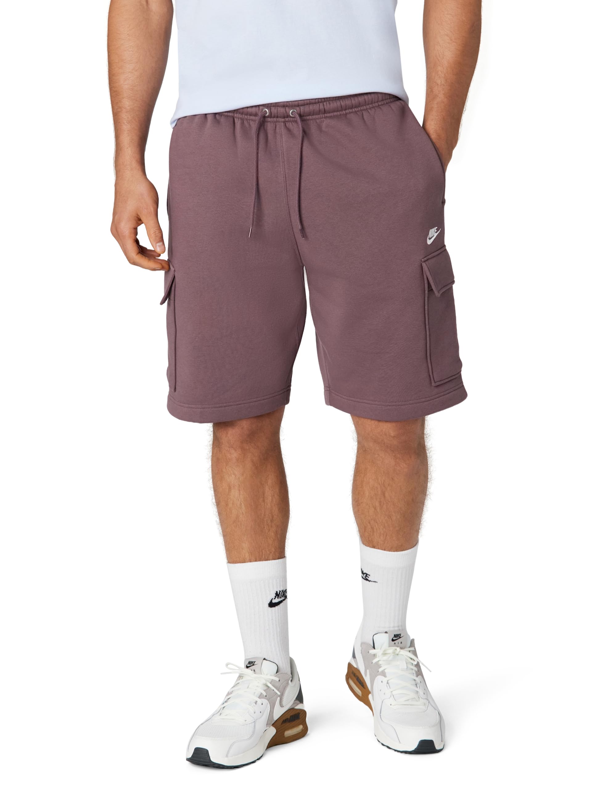 Photo 1 of Nike Men's Club Fleece Cargo Shorts, Tattoo/Tattoo/White, Medium