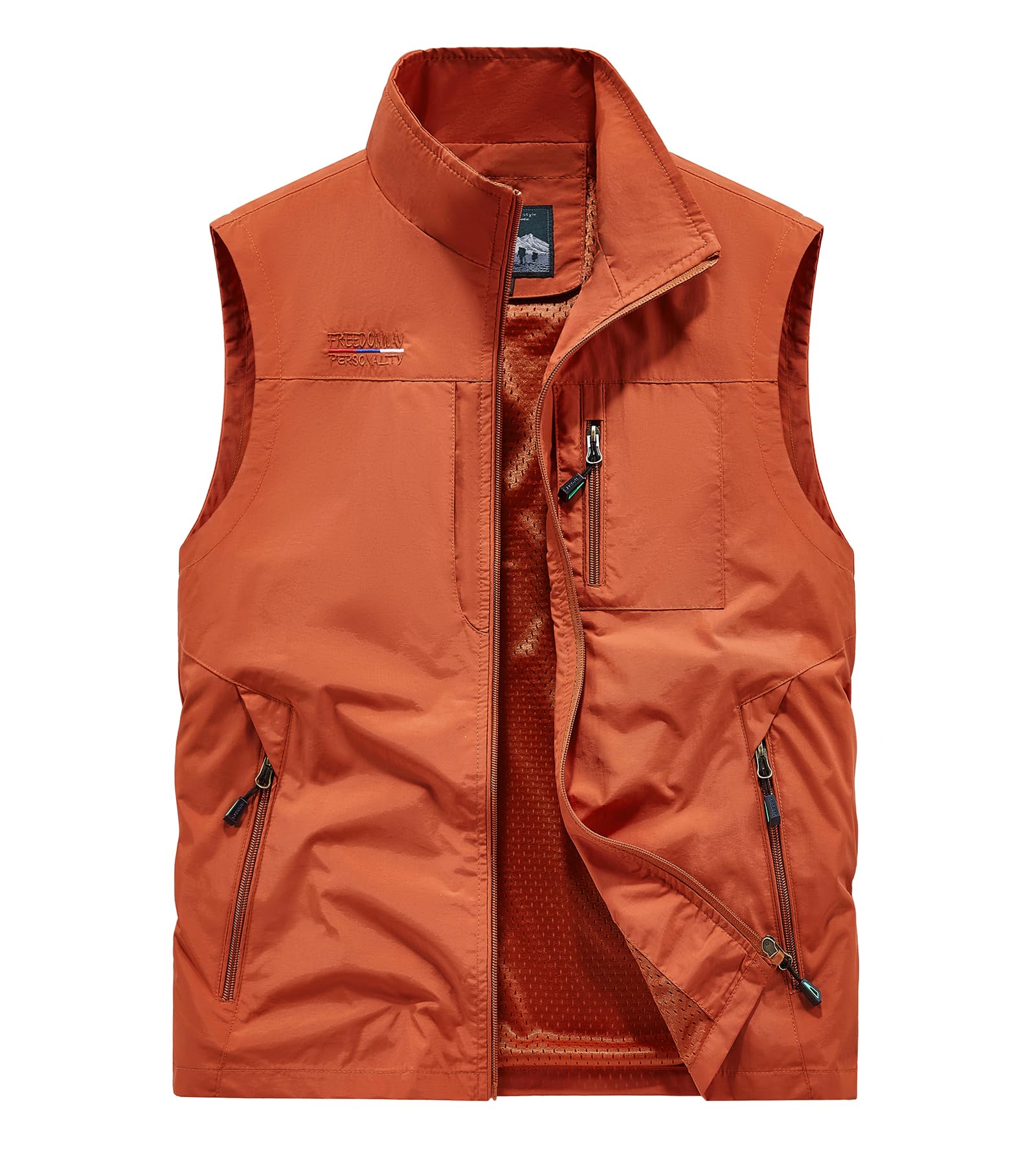 Lightweight Outdoor Vest Jacket for Men, Windbreaker for Golf, Safari, Travel, Fishing, Hiking