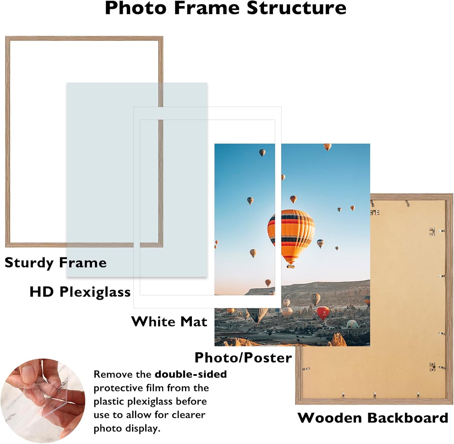JCJMY 19.7x27.6 Puzzles Frame for 50x70 cm Puzzles Poster Photo Picture, Display 18x24 with Mat or 19.7 x 27.6 without, Wall Hanging 19.7 by 27.6 inch 1000 Pieces Puzzles Frame, Rustic Brown Rustic Brown 19.7x27.6 inch